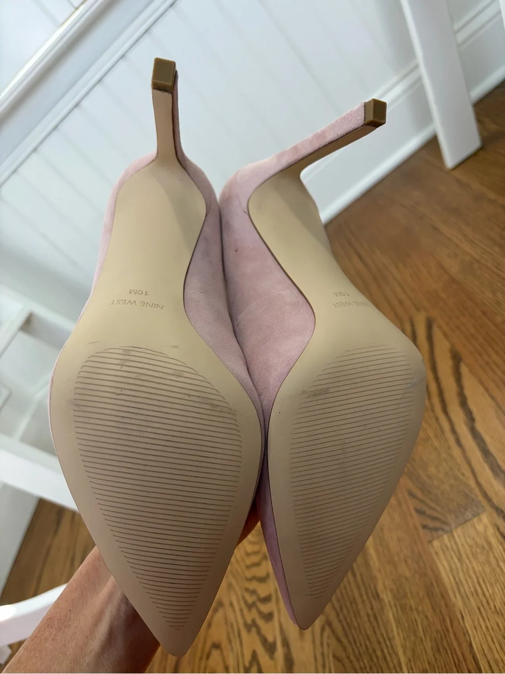 Nine West Blush Suede Pointed Toe Heel Pumps (10)